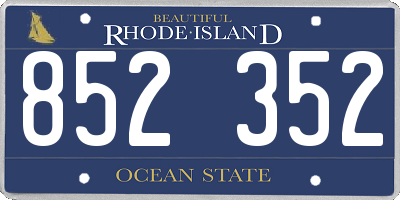 RI license plate 852352