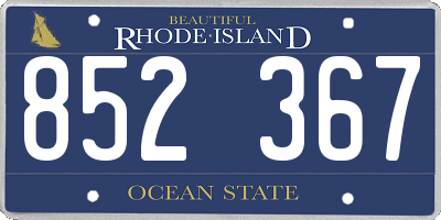 RI license plate 852367