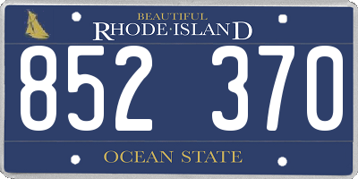 RI license plate 852370
