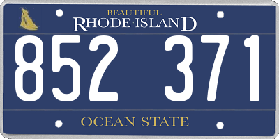 RI license plate 852371