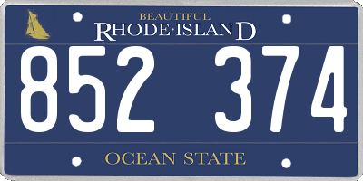 RI license plate 852374