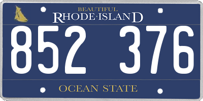 RI license plate 852376