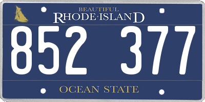 RI license plate 852377