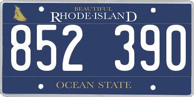 RI license plate 852390