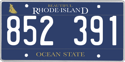 RI license plate 852391