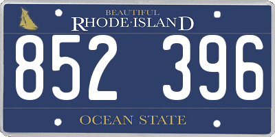 RI license plate 852396