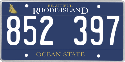 RI license plate 852397