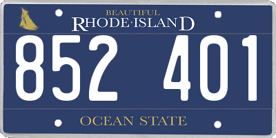 RI license plate 852401