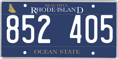 RI license plate 852405