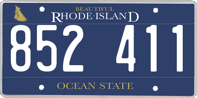 RI license plate 852411