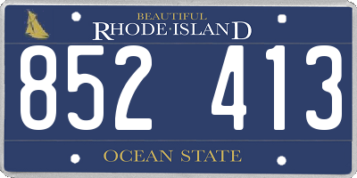 RI license plate 852413