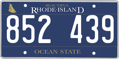 RI license plate 852439