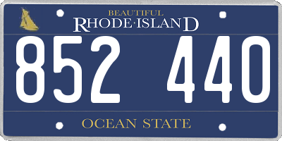 RI license plate 852440