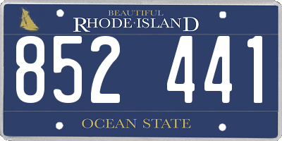RI license plate 852441
