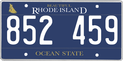 RI license plate 852459