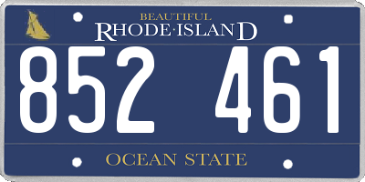 RI license plate 852461