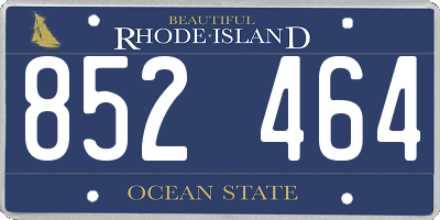 RI license plate 852464