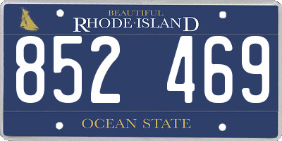 RI license plate 852469