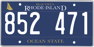 RI license plate 852471