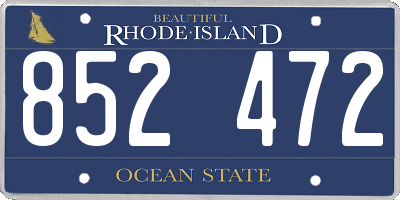 RI license plate 852472