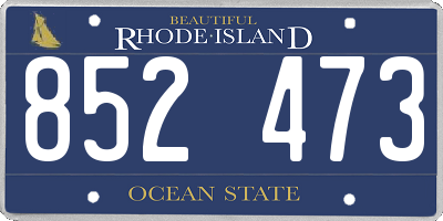 RI license plate 852473