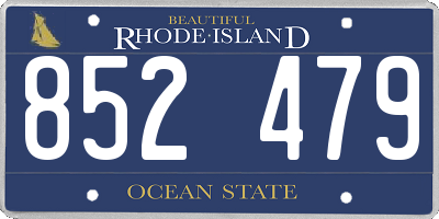 RI license plate 852479