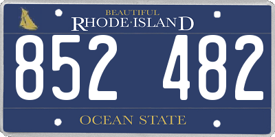 RI license plate 852482