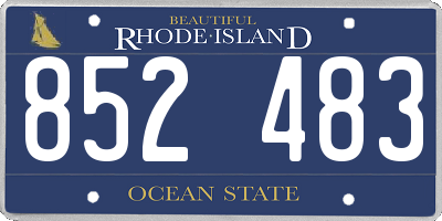 RI license plate 852483