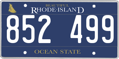 RI license plate 852499