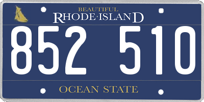 RI license plate 852510