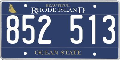 RI license plate 852513