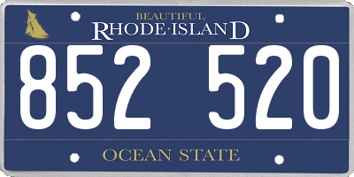 RI license plate 852520
