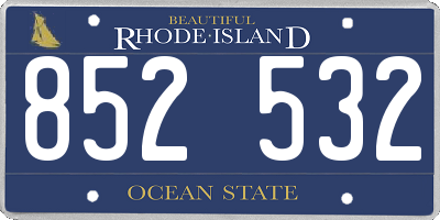 RI license plate 852532