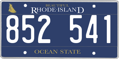 RI license plate 852541
