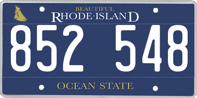 RI license plate 852548