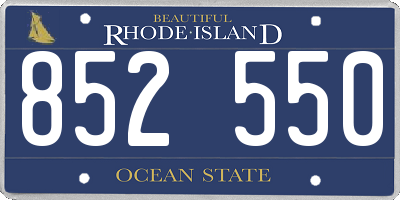 RI license plate 852550