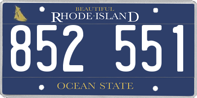 RI license plate 852551