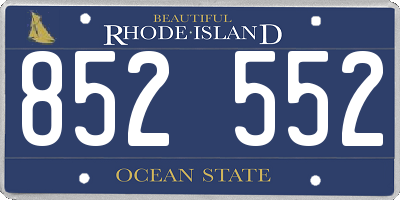 RI license plate 852552