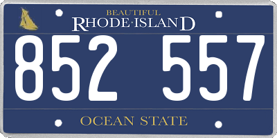 RI license plate 852557