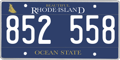 RI license plate 852558