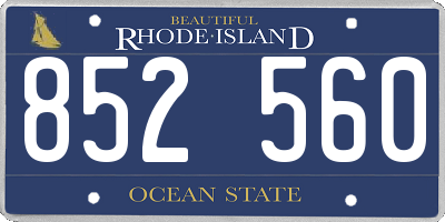 RI license plate 852560