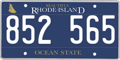 RI license plate 852565