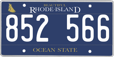 RI license plate 852566