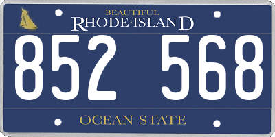 RI license plate 852568