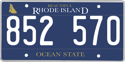 RI license plate 852570