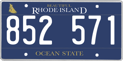 RI license plate 852571