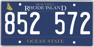 RI license plate 852572