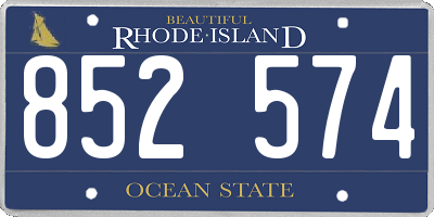 RI license plate 852574