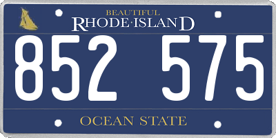 RI license plate 852575