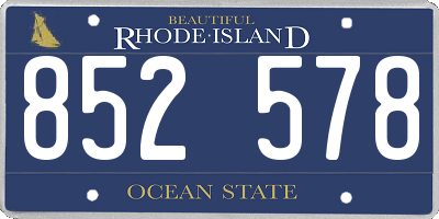 RI license plate 852578